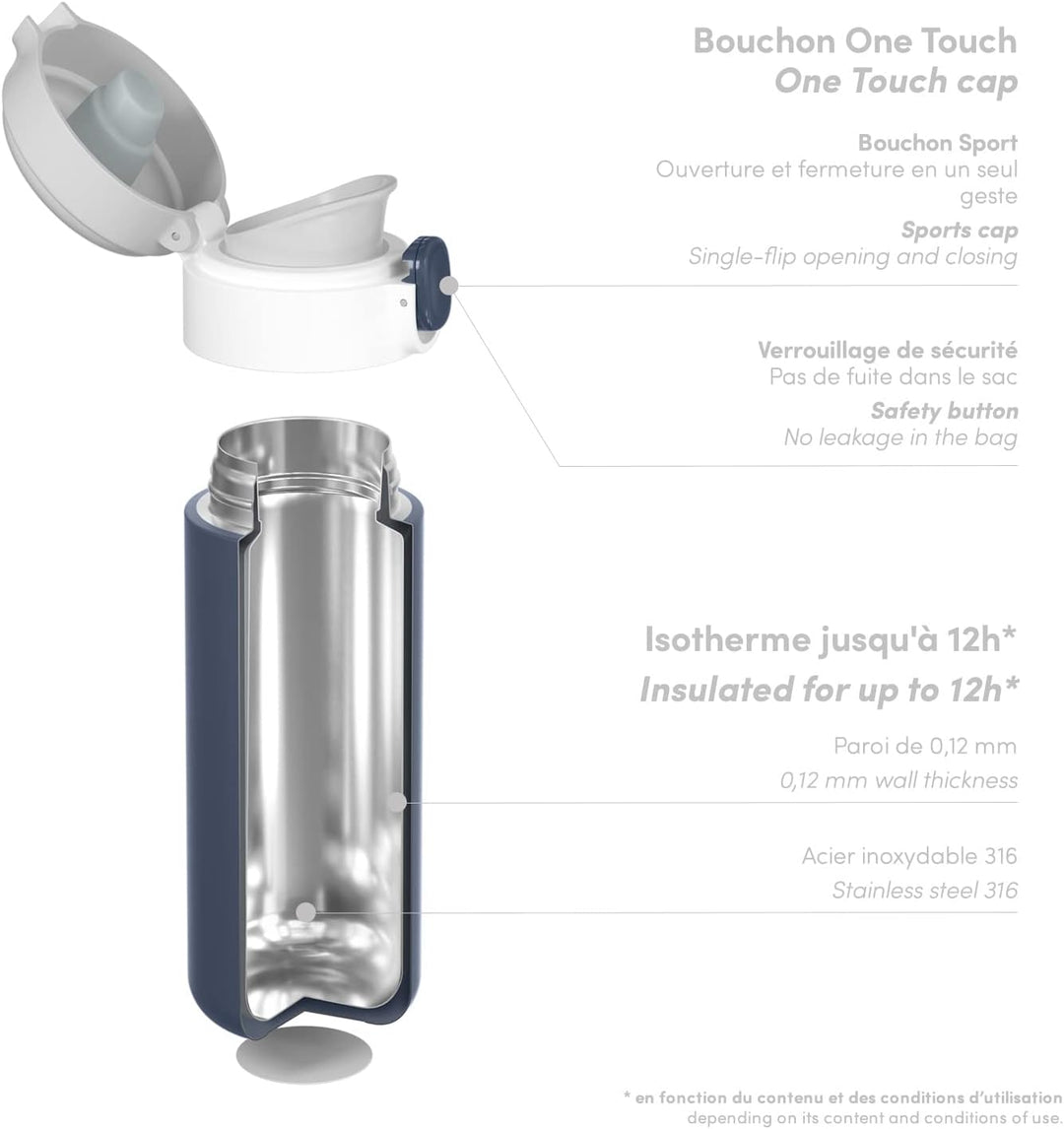 monbento - Isotherme Flasche MB Pop Infinity - 360ml - Auslaufsicher - Hält Getränke bis zu 12 Stund
