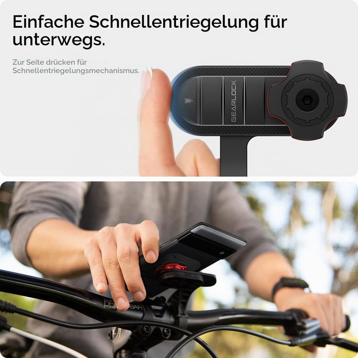 Spigen Gearlock, Handyhalterung Fahrrad, Motorrad Handyhalterung mit Universal-Adapter Aussenmontage
