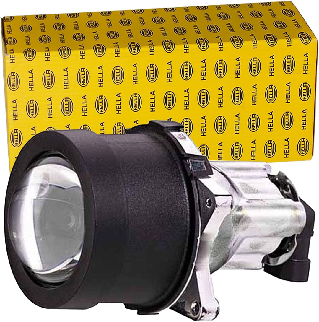HELLA - DE/symmetrisch/Halogen-Hauptscheinwerfer - Modul 60 - 12V - rund - Einbau - Lichtscheibenfar