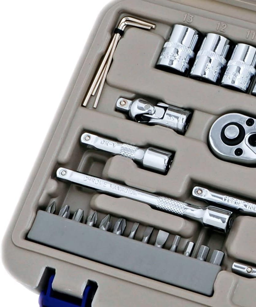 Juego vasos y puntas 1/4", 35 piezas