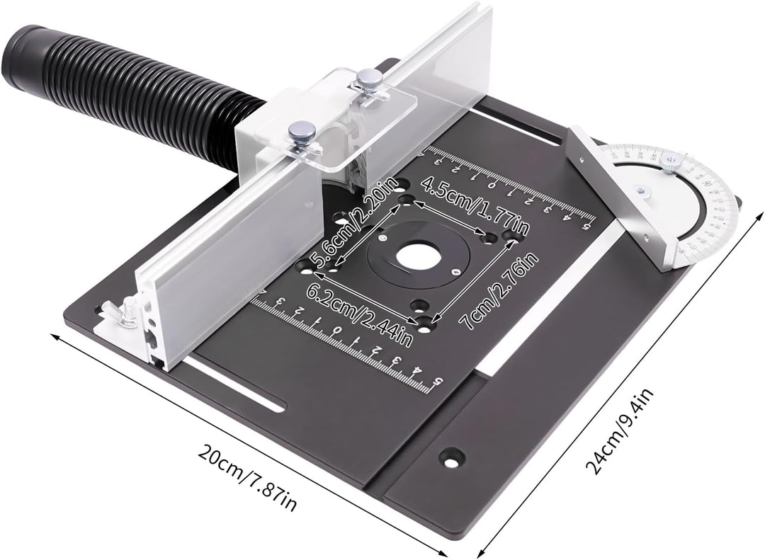 Frästisch Einlegeplatten, Aluminiumlegierung mit Klarer Skala, Frästisch Einlegeplatte für Oberfräse