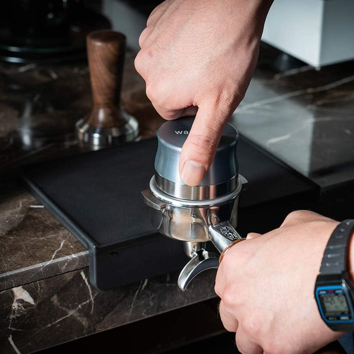 watchget Espresso-Tamping-Matte, Kaffee-Tamper-Matte, schwarzes Silikon, lebensmittelechtes Pad, 20,