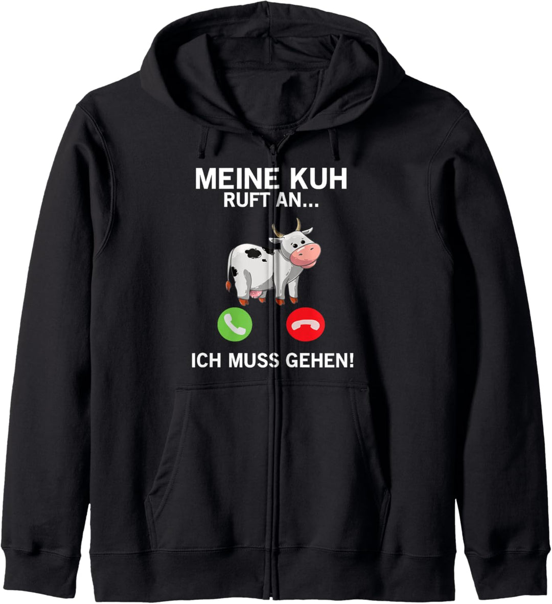 Kuh ruft an ich muss gehen! Kapuzenjacke