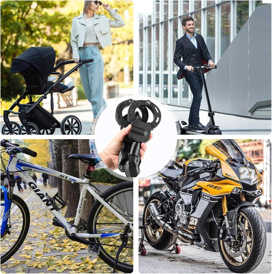 E Scooter Schloss, Fahrradschloss für E-Scooter, Handschellenschloss mit Silikonschutz Gegen Kratzer