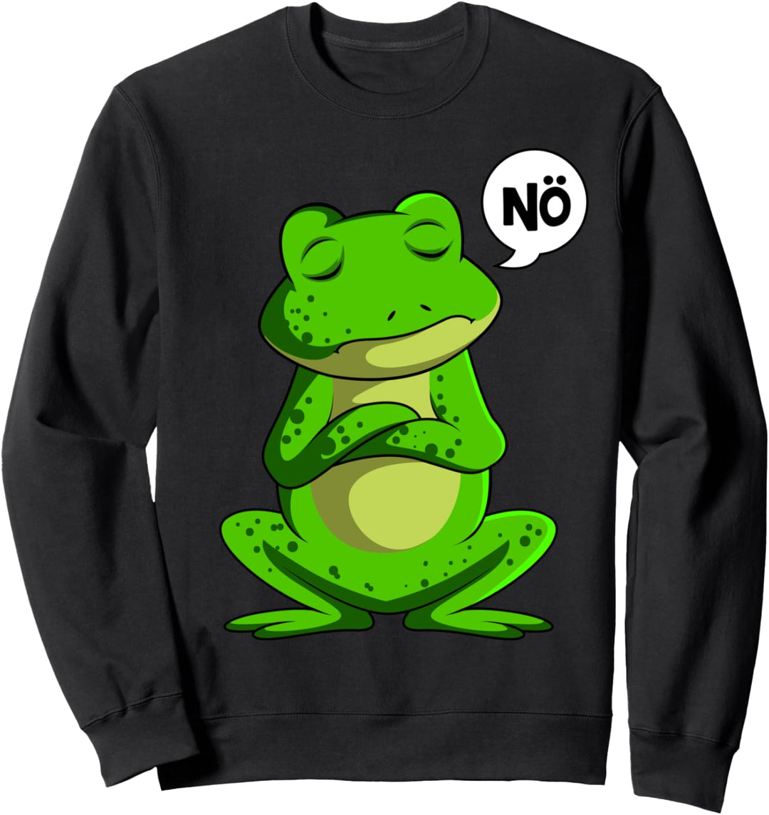 Frosch Nö Frösche Jungen Mädchen Kinder Sweatshirt