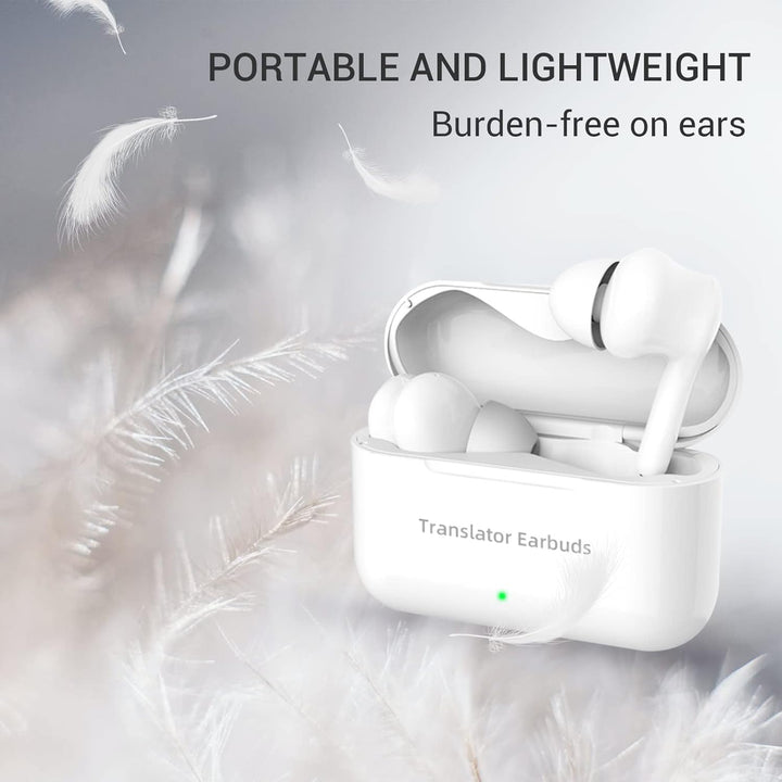 M6 Übersetzer Earbuds Sprachübersetzer Gerät Aktualisierter Chip 144 Sprachen und Akzente 0,5s Schne