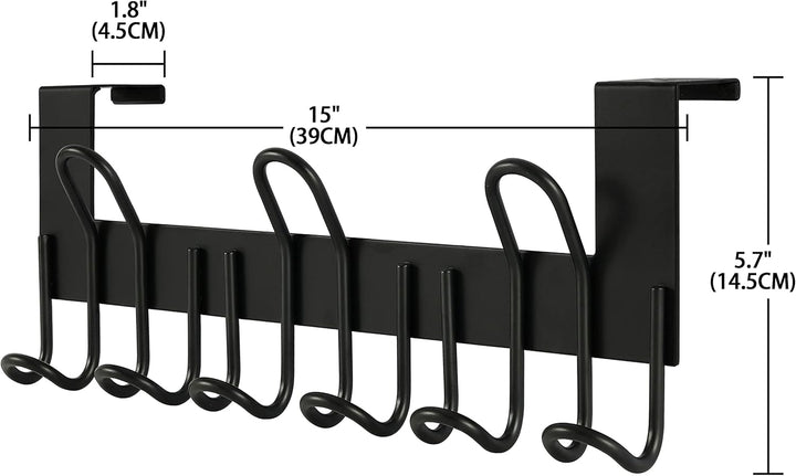 SKOLOO Türgarderobe zum Einhängen - für Türen bis 4,5 cm Dicke, Edelstahl Türhakenleiste mit 9 Haken
