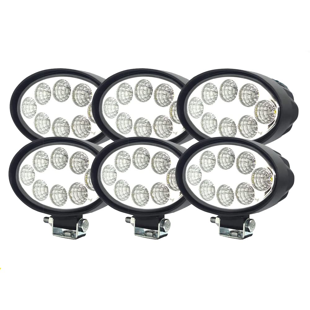 WELLIT 6x 24w Oval Led Arbeitsscheinwerfer Scheinwerfer Offroad 12V24V Fluchtlicht Arbeitslicht IP68