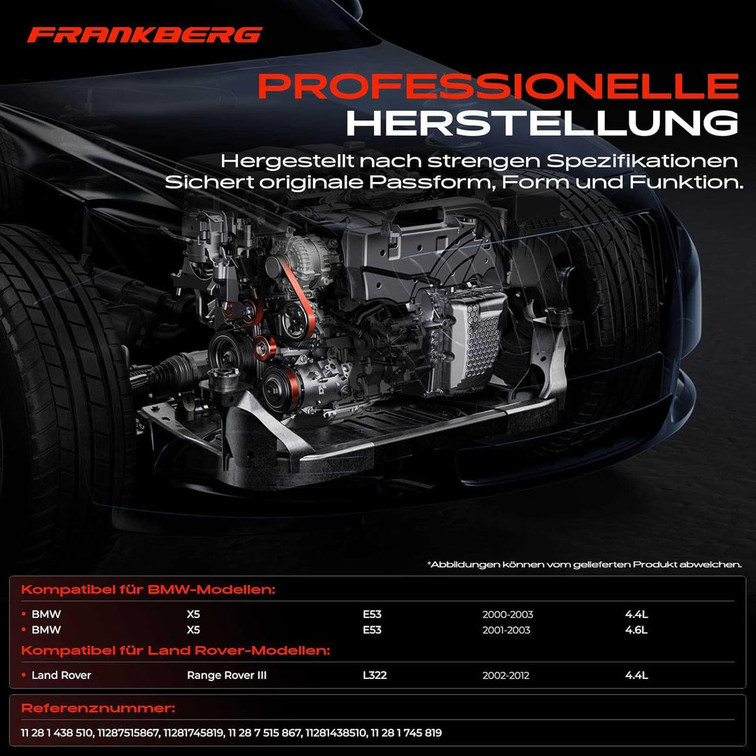 Frankberg Spannrolle Riemenspanner Kompatibel für X5 E53 Rang e Rove r III LM 4.4L 4.6L M62 Benzin 2