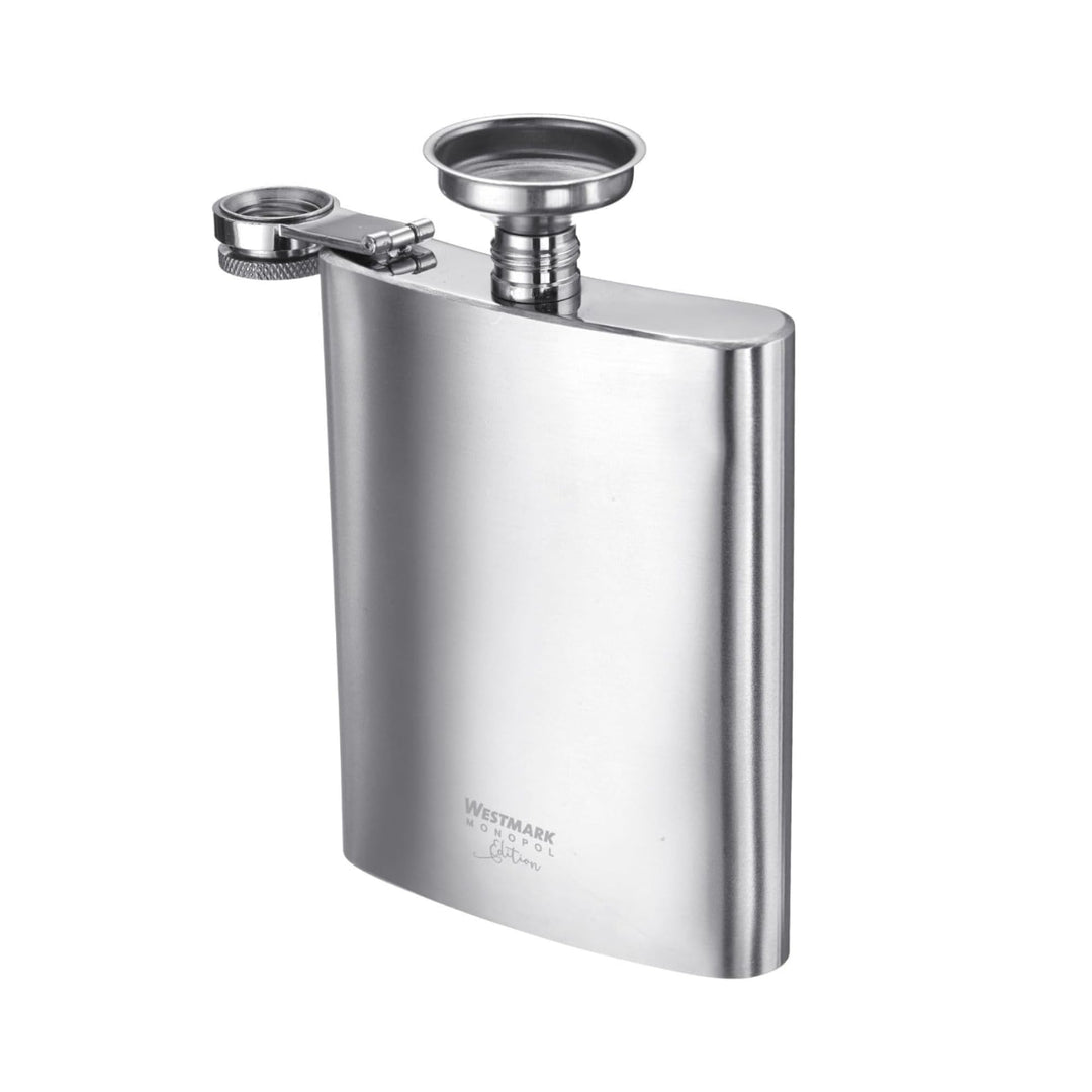 Westmark Flachmann Delano – kleine Taschenflasche mit Trichter, Trinkbehälter für Drinks unterwegs,