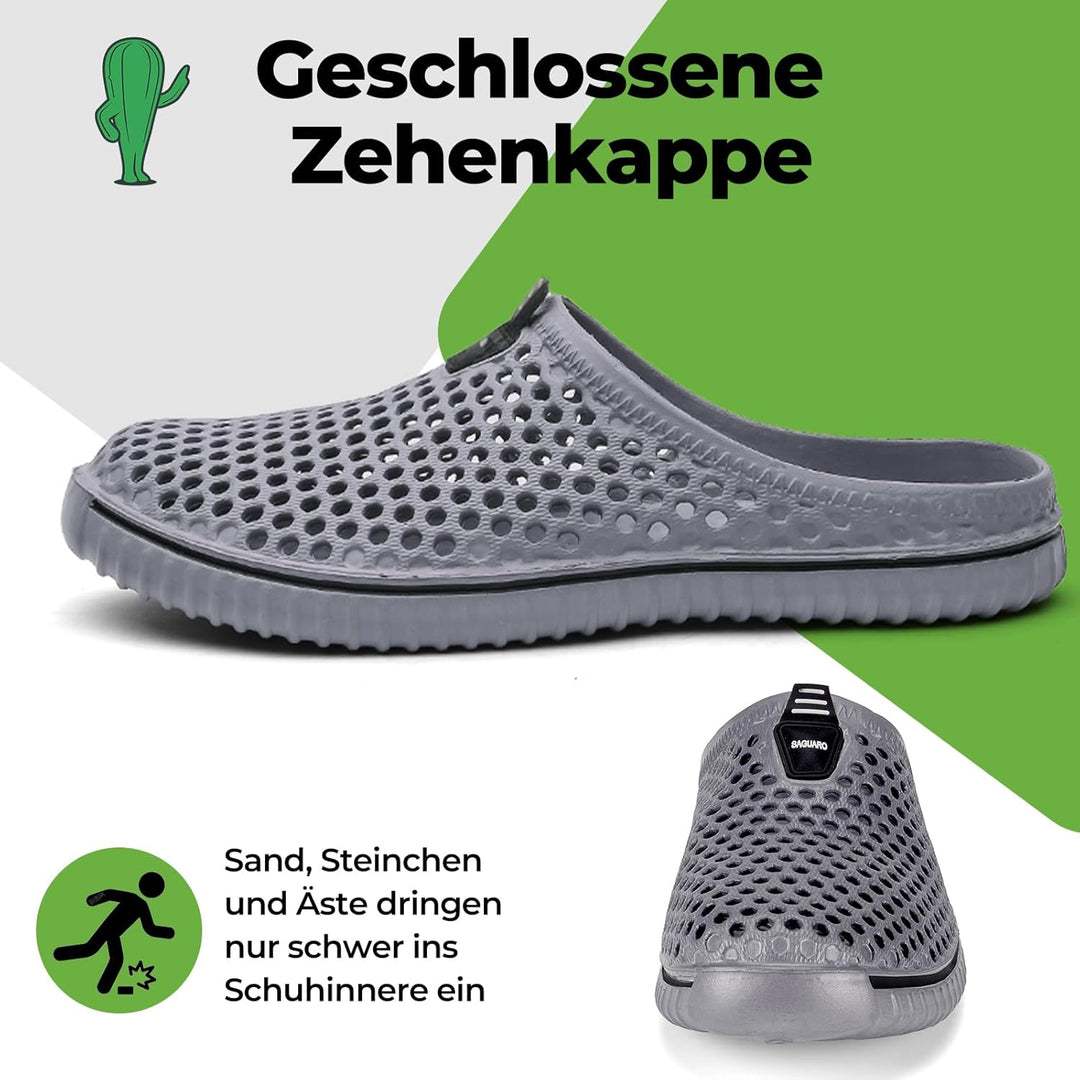 SAGUARO Clogs Pantoletten Herren Damen Sommer Atmungsaktiv Hausschuhe Gartenschuh Beach Slipper Gr.3