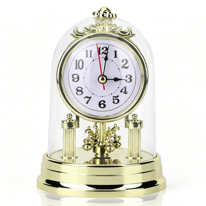 HERCHR Tischuhren Uhr, Europäische Retro Stil Wohnzimmer Uhr, Antike Stille Tischuhr Im Europäischen
