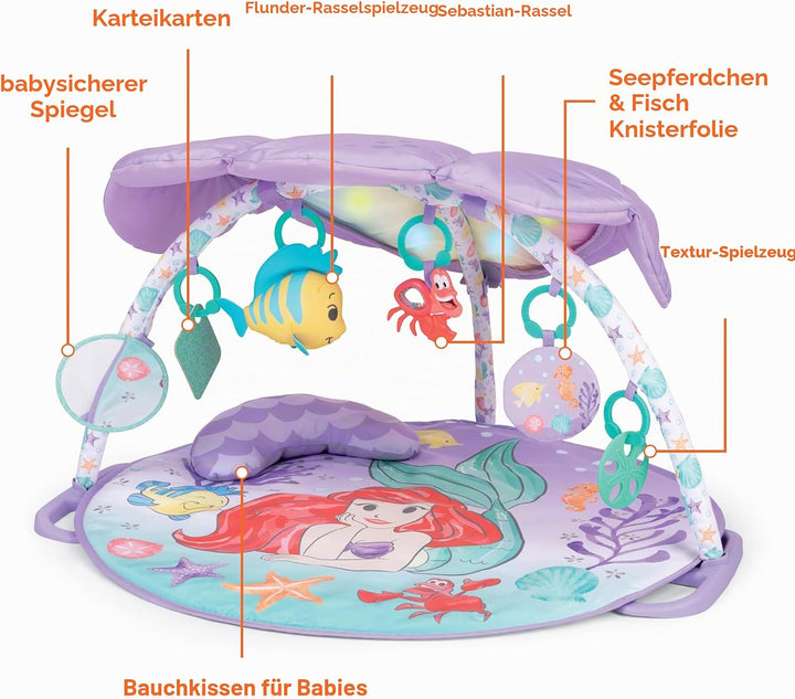 Bright Starts, Die kleine Meerjungfrau Twinkle Trove beleuchtetes Musik-Aktivitäts-Fitness-Studio, 2