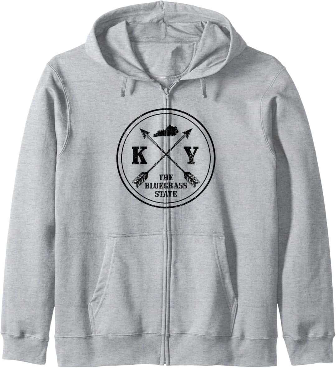 Kentucky The Bluegrass State Arrows Weinlese Kapuzenjacke