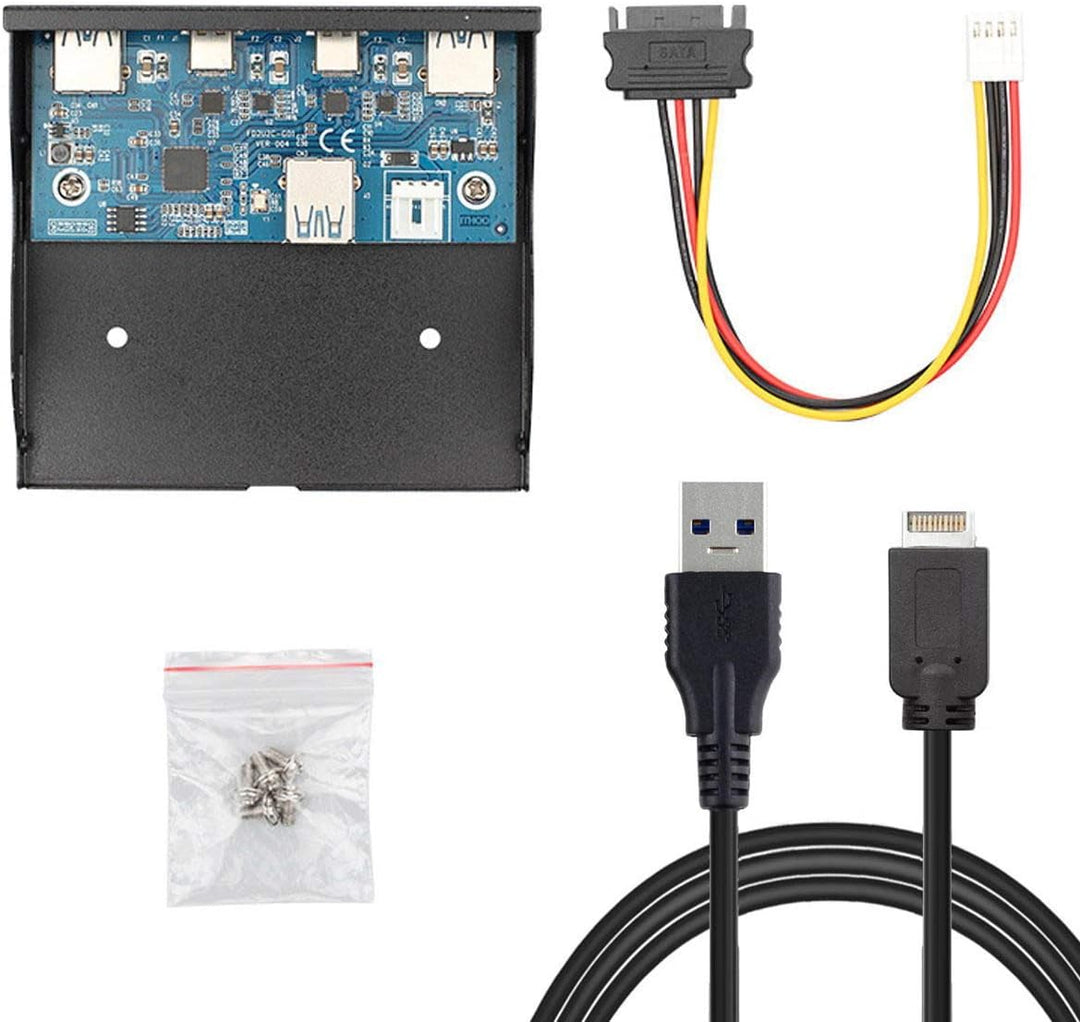 cablecc USB 3.1 Frontpanel Header auf USB-C & USB 3.0 HUB 4 Ports Frontpanel Motherboard Kabel für 3