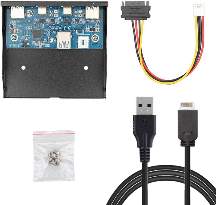 cablecc USB 3.1 Frontpanel Header auf USB-C & USB 3.0 HUB 4 Ports Frontpanel Motherboard Kabel für 3