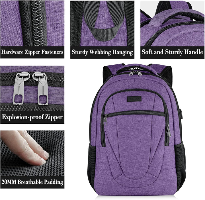 BIKROD Rucksack Herren und Damen, Schulrucksack Jungen Mädchen Teenager, Wasserdicht Rucksack | 15.6