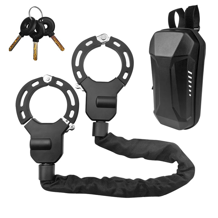 E Scooter Schloss 8mm, Handschellenschloss mit Schlüssel und Wasserdichter Tasche, Schloss für E Sco