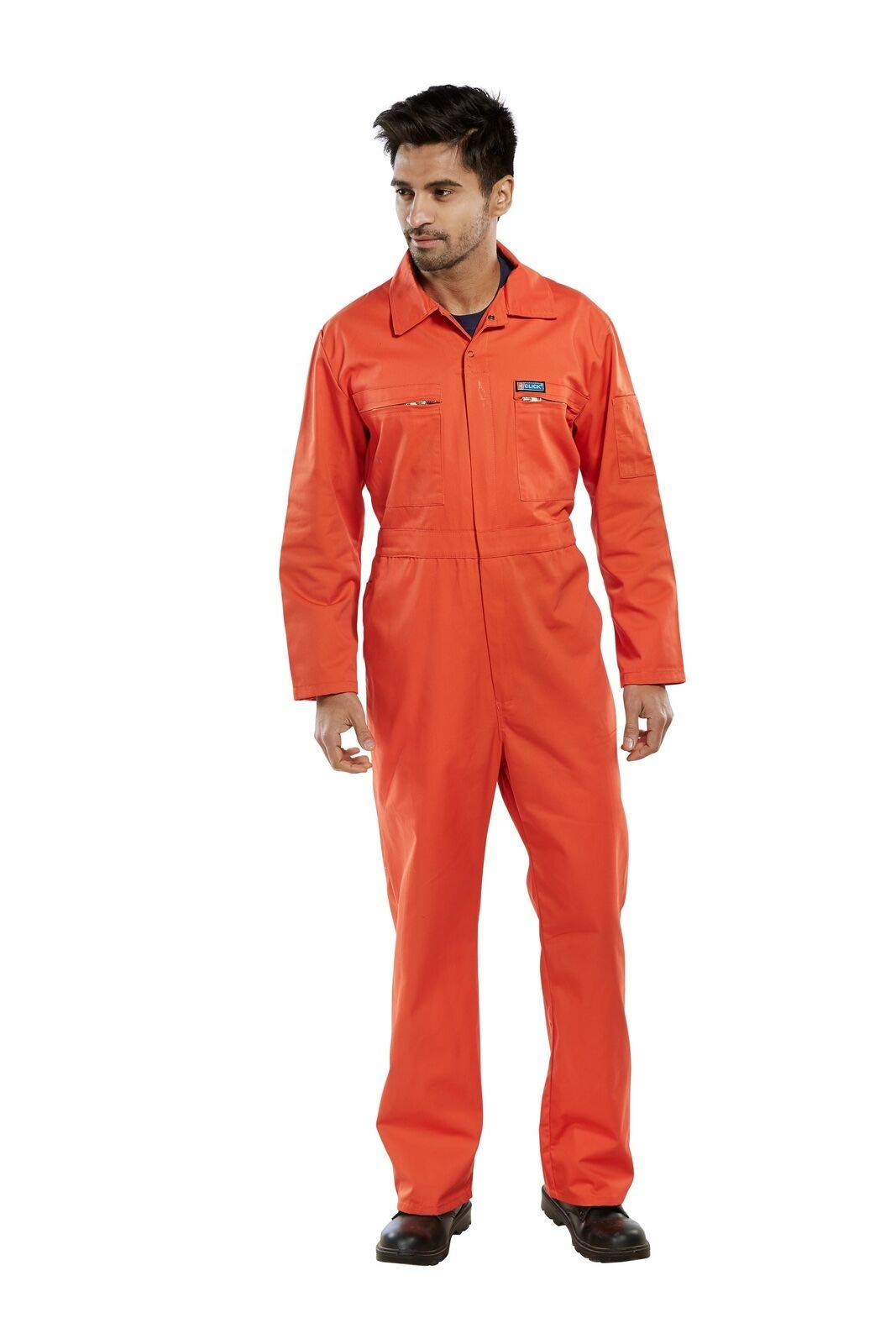 B-Super Click Workwear Overall 36" / 92cm Orange, 36" / 92cm Orange
