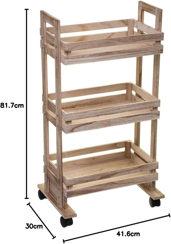 Servierwagen mit rollen 3 etagen aus holz cagette - 5 five simply smart cm Holz, cm Holz