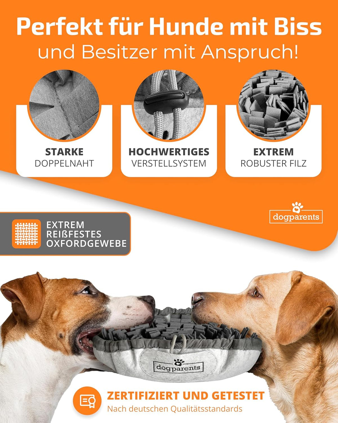 DOGPARENTS® Schnüffelteppich Hund klein & gross – Schnüffelmatte Hund ROBUSTER Hunde Schnüffelteppic
