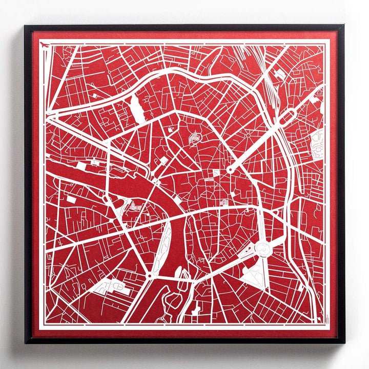 O3 DESIGN STUDIO Helsinki Papierschnitt Karte Weiss 30x30 cm Papierkunst, Helsinki