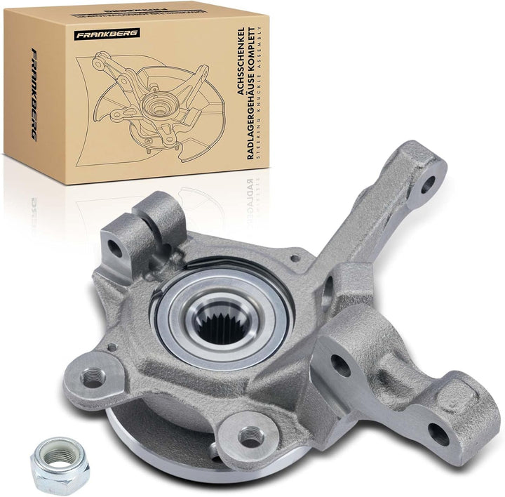 Frankberg Achsschenkel Radlagergehäuse Komplett Vorderachse Links Kompatibel mit Clio II BB CB 1.1L-