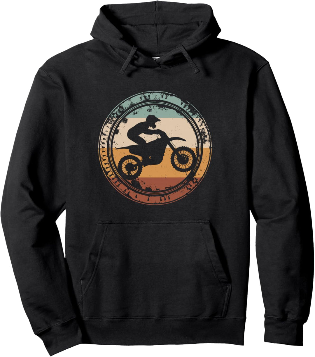 Dirt Bike Motocross Enduro Motorrad Vintage Pullover Hoodie