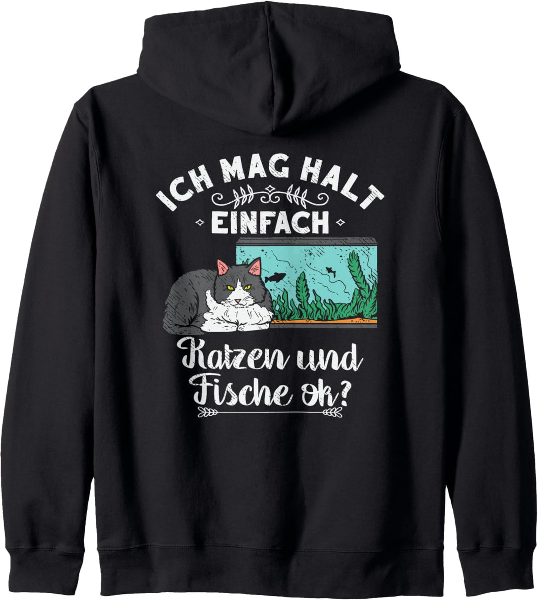 Ich Mag Halt Einfach Katzen und Fische Aquarium Katze Kapuzenjacke