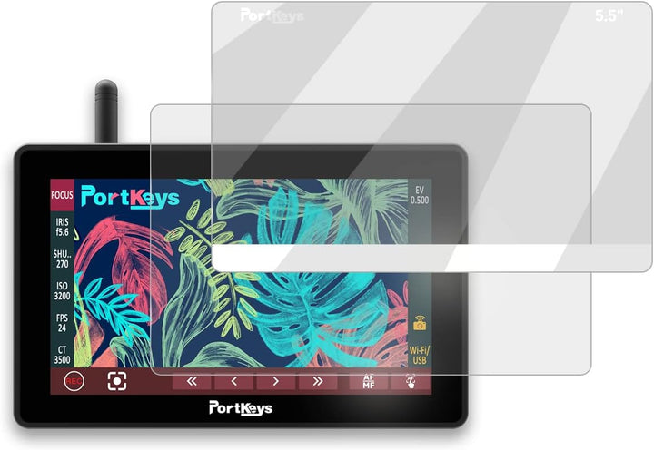 Portkeys Bildschirmschutz für BM5 (5.5 Zoll) Screen Protector, Screen Protector