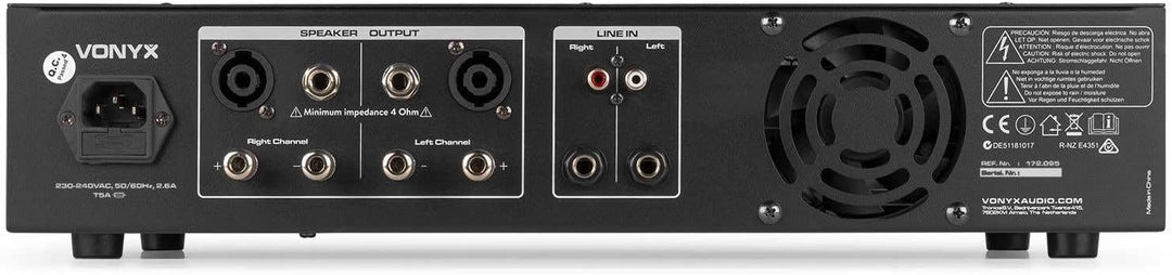 Vonyx VPA600 Verstärker 2x 300 W mit Bluetooth und MP3-Player