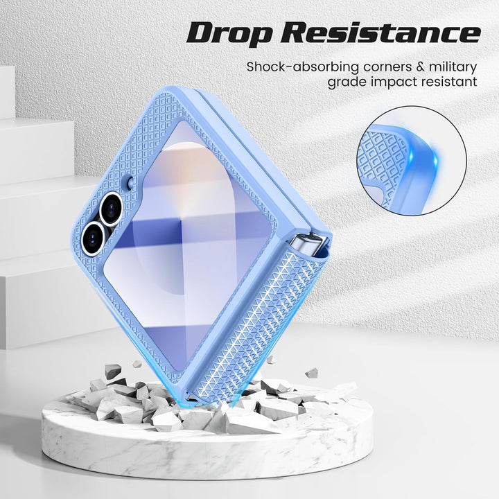 Doeshine für Samsung Galaxy Flip 6/Z Flip 7 FE Hülle [Not for Flip 7] mit Scharnierschutz & Displays