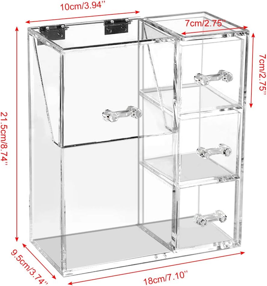 discoball Make-up-Pinselhalter Organizer mit Deckel Staubdicht Kosmetik-Organizer Aufbewahrungsbox m
