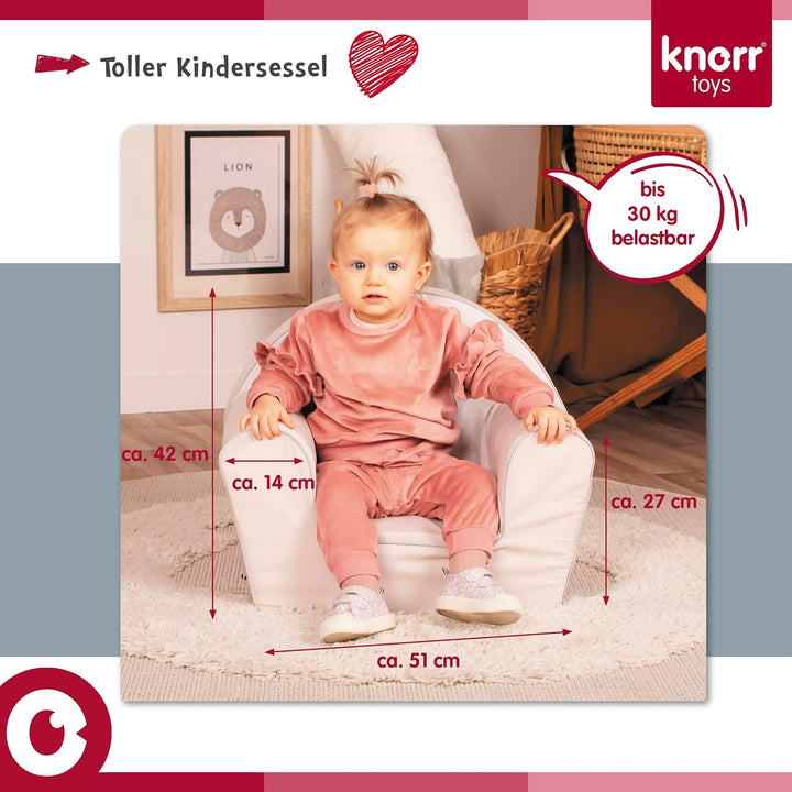 Knorrtoys 68352 - Kindersessel "Fawn",für Entspannen, Stabil, Baumwolle, Türkis