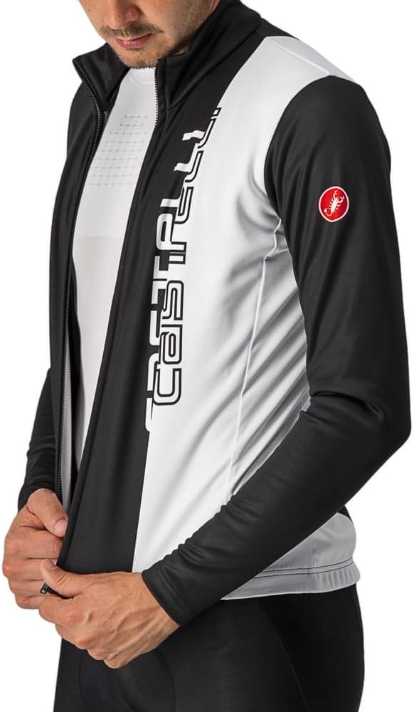CASTELLI Herren Traguardo Jersey Fz Sweatshirt S Hellschwarz/Weiss, S Hellschwarz/Weiß