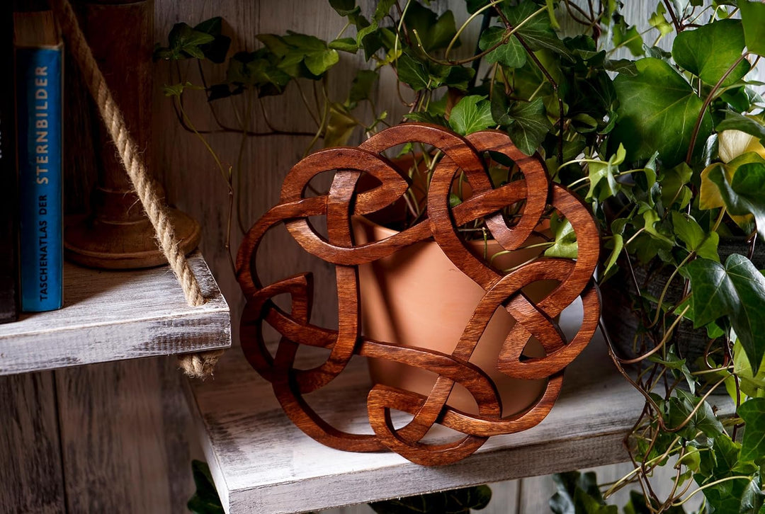 Windalf Handgearbeitetes Keltisches Wand-Ornament ROHANNY Ø 27 cm Skandinavischer Dekor Glück & Harm