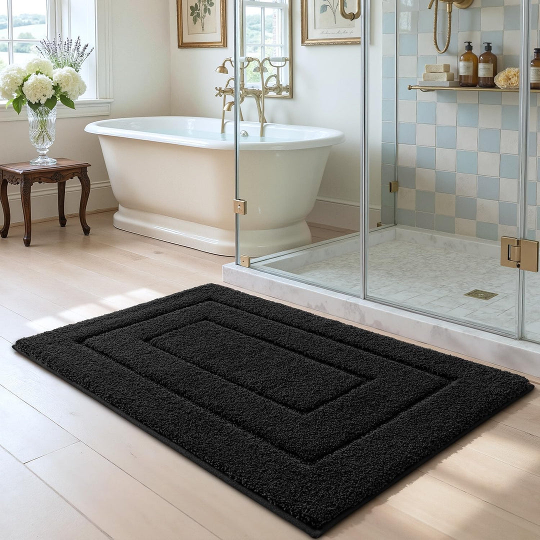 DEXI Badteppich rutschfeste,weicher Badezimmerteppich Wasserabsorbierend Badematte maschinenwaschbar