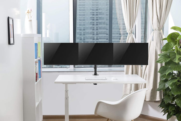 HALTERUNGSPROFI Triple 3 Fach Tischhalterung für LED/LCD Monitore bis 27 Zoll VESA 75x75 100x100 OFF