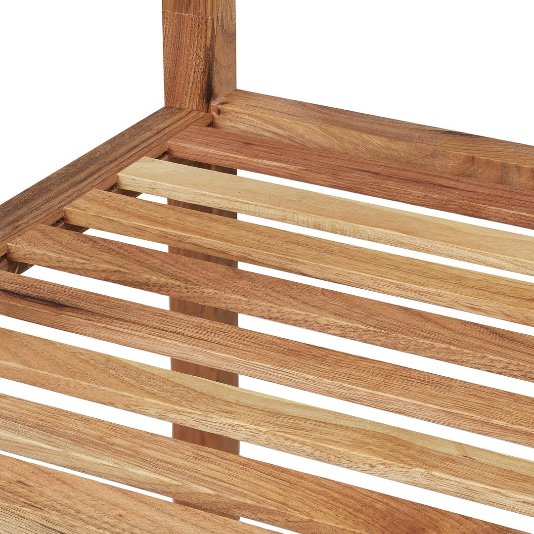 Relaxdays Badregal Walnuss, HBT: 79 x 36 x 36 cm, 3 Ablagen, quadratisch, Standregal Küche, Badezimm