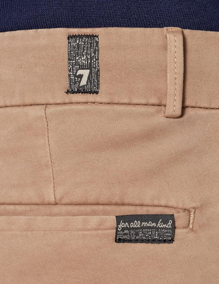 7 For All Mankind Herren Slimmy Chino Tap. Luxe Performance Sateen Sandcastle Hose 29W / 30L Beige,