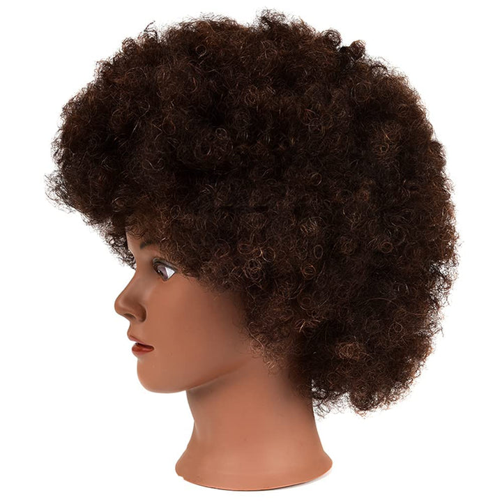 Morris Mannequin Head 100% Human Hair Training Head Afro Hair Manikin Head African American Training