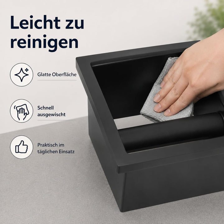 Edelstahl Kaffeeklopfbox, Abklopfbehälter Für Kaffeesatz, Bodenlose Klopf-Rückstand-Box Für Küchen B