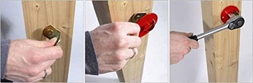 20 Stück Flechtzaunhalter lange Ausführung aus Edelstahl, inkl. V2a-Schrauben & Einschraub-Werkzeug