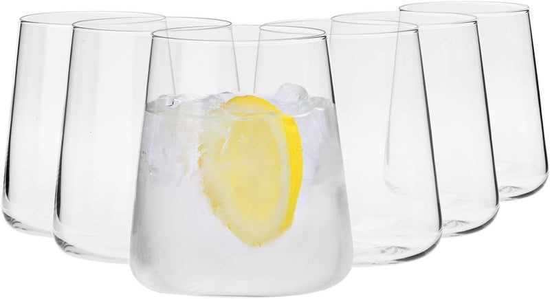 Krosno Gin-Gläser Wassergläser Weissweingläser Trinkgläser | Set von 6 | 430 ML | Avant-Garde Kollek