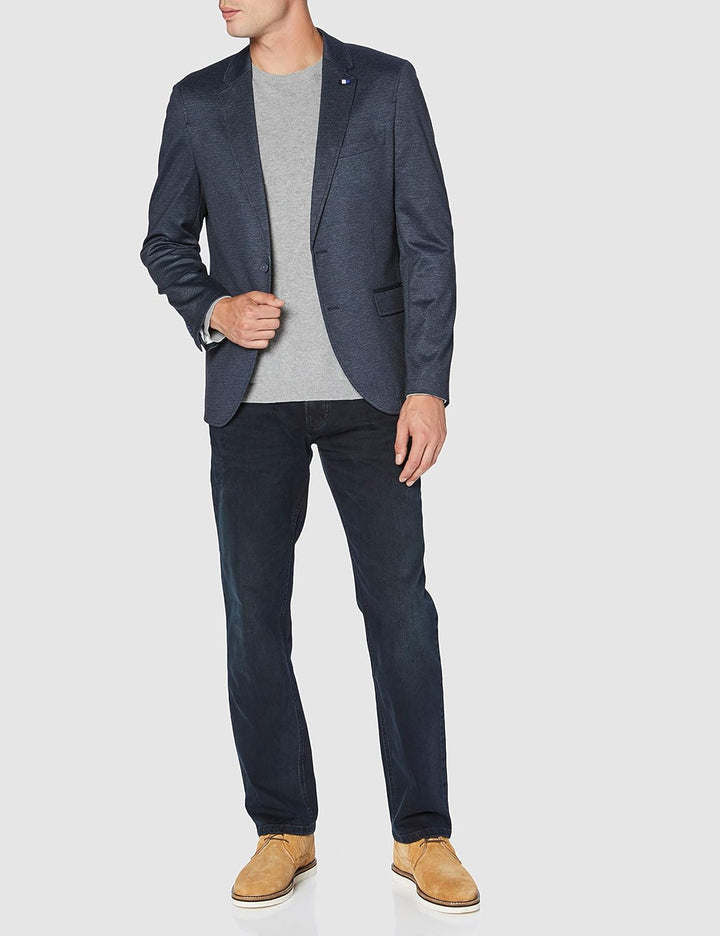 camel active Herren Relaxed Fit 5-Pocket Jeans mit leichten Used-Effekten 34W / 32L Dunkelblau, 34W