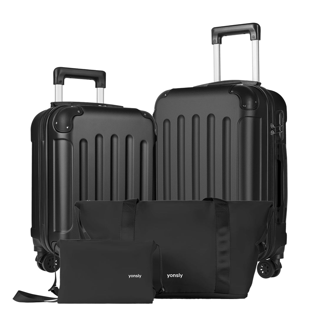 Reisekoffer Set 4-teilig, Trolley Kofferset mit 1 Reisetasche, 1 Kulturbeutel, Rollkoffer Handgepäck