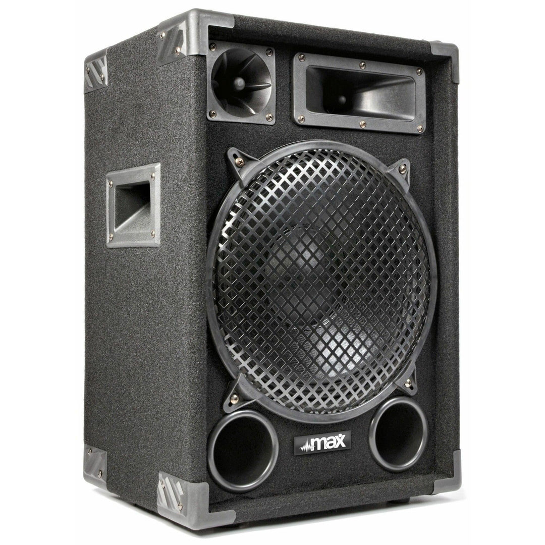 MAX MAX12 - Passive PA Lautsprecher, 700 Watt mit 12 Zoll Tieftöner, Partybox mit Griffe, Passive DJ