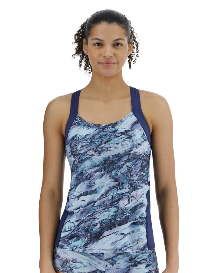 TYR Damen Solids Lola Tanktop Oberteil S Blau/Multi, S Blau/Multi