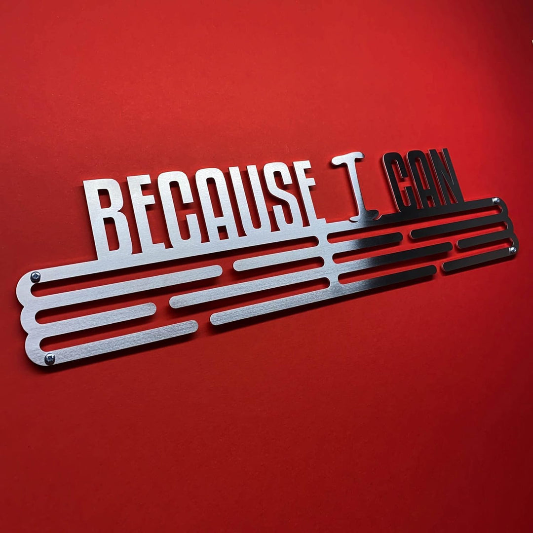 United Medals Because I CAN Medaillenhalter Stahl | Medaillen Aufhänger | Medal Hanger Holder Displa