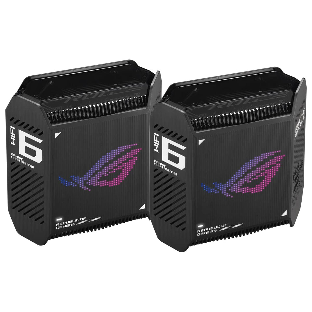 ASUS ROG Rapture GT6 AX10000 2er Set Tri-Band Gaming Mesh WiFi System kombinierbarer Router (Tetheri